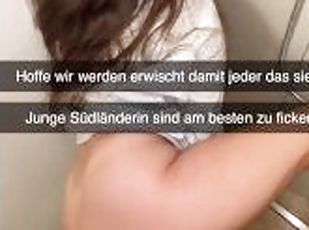 Junge Türkin wird auf Snapchat in öffentlicher Dusche hemmungslos gefickt