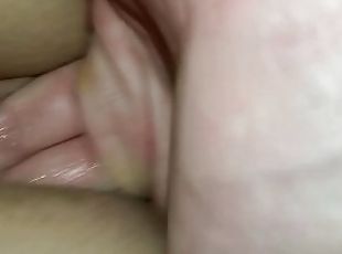 Playing with creampie part 1 - Fingering cum filled pussy close up