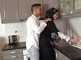 Sexy surprise for Muslim wifey