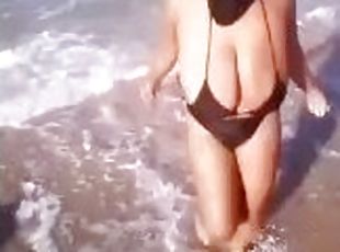 Mzansi huge tits teen at the beach