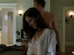 Sexy Carly Pope Wearing Super Hot White Lingerie