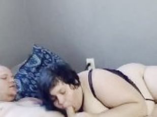 Giving him head, getting fingered and getting fucked