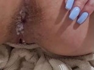 DP and Anal Creampie - slut wife.  Full 17min vid