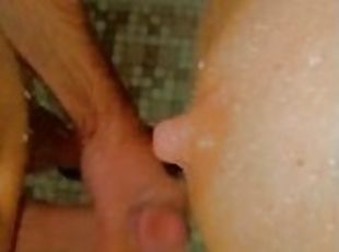 'I want to but I cant' Follow Cheating friends wife into public shower-fuck until she feels guilty