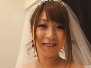 Japanese bride to be moans while being fucked by her future hubby