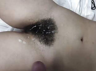 Drunk hairy pussy slut humiliated and face fucked after shower