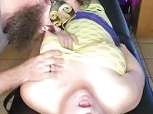 Daddy gets EXTREME milk squirts while torturing my tits