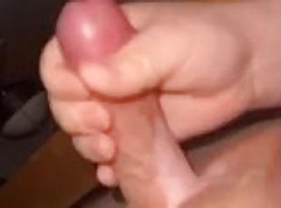 Powerful cumshot after hours of edging????