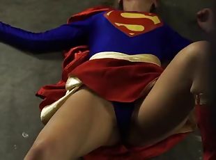 Supergirl against red face