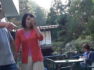 Outdoor Japanese fucking in public with a sweet darling - HD