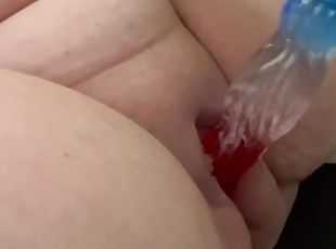 BBW fucks creamy pussy with dildo