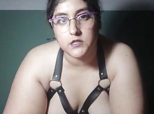 BBW hairy Latina hands out discipline - femdom, domme, spanking, JOI with countdown
