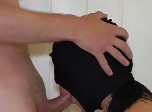 Full masked blowjob with cumshot and only hole for mouth! RAW and 100% REAL homemade amateur!