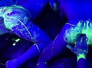 GROUP ORGY OF HOT GUYS FISTING WITH UV LUBE