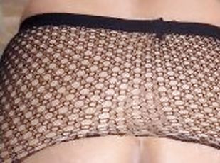 POV Taking a dildo with fishnets - Great Audio