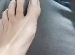 Made him cum 2 times using my feet! Could not film first one couse it was too quick haha