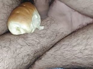Bear hairy with his big hairy cock about to eat