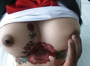 Big Tit Thai Tattoo Model Fucks Black Cock Twice (Makes Him Cum Early)