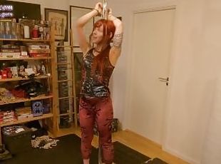 PREVIEW: Self bondage to pole: Master, come play with me
