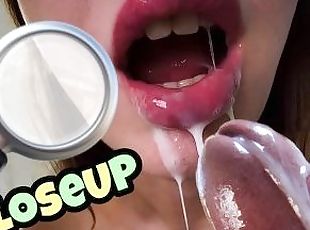 VERY CLOSE VIEW BLOW JOB???????? AND CUM IN CLOSED MOUTH???? ????