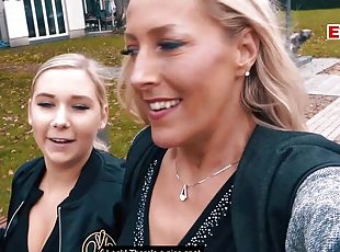 German lesbian real pick up date casting and fuck